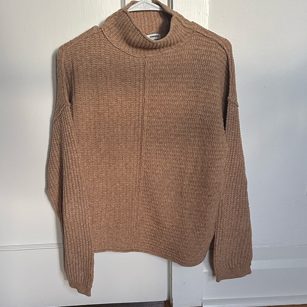 SALE THIS WEEKEND! 🍾 
Sonoma Tan Mock Neck Sweater